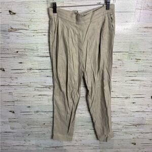 Aritzia Cohen Pant lien blend oatmeal light brown cream size 4